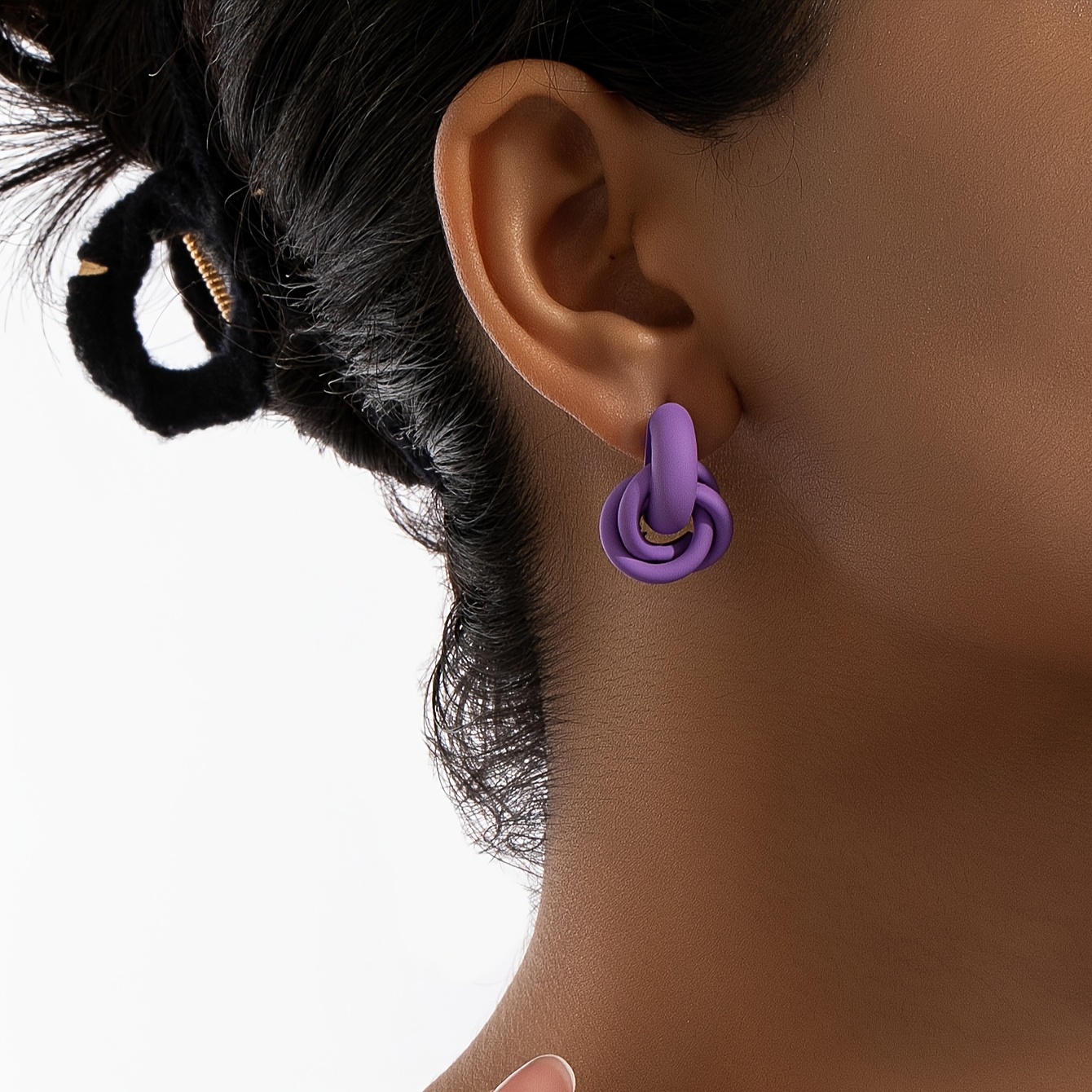 Geometric Metal Stud Earrings Party Decorative Accessories